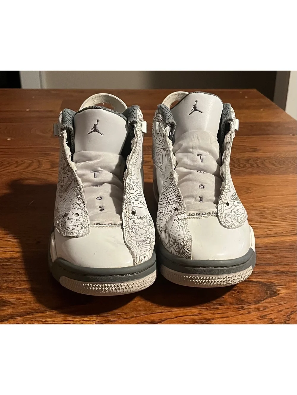 Jordan Dub Zero White Cool Grey Kids Sneakers Size 6Y